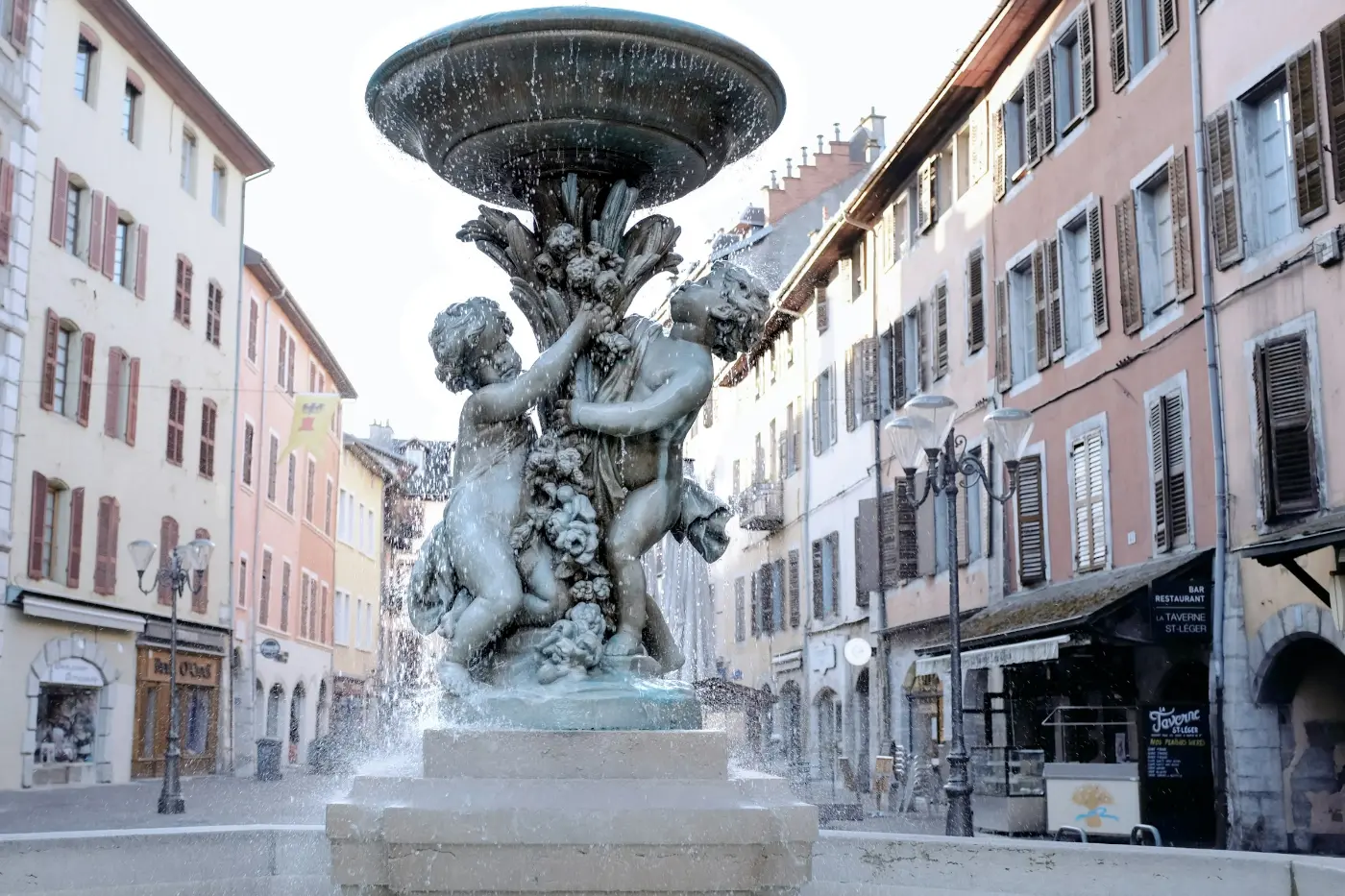 La fontaine des Éléphants, dans le centre de Chambéry